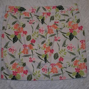 Beige floral Lane Bryant mini skirt